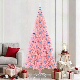 Árbol de Navidad con 300 LED con soporte Rosa 210 cm PVC en Arboles de navidad | Comprar online en Foro24