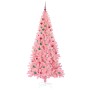 Árbol de Navidad con 300 LED con soporte Rosa 210 cm PVC
