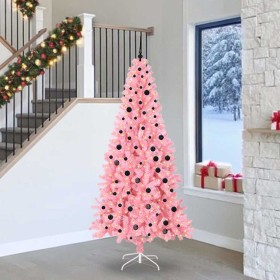 Árbol de Navidad con 300 LED con soporte Rosa 240 cm PVC