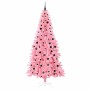 Árbol de Navidad con 300 LED con soporte Rosa 240 cm PVC