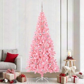 Árbol de Navidad con 300 LED con soporte Rosa 240 cm PVC en Arboles de navidad | Comprar online en Foro24