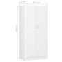 Armario de madera contrachapada blanco 82,5x51,5x180 cm de vidaXL, Armarios roperos - Ref: Foro24-803434, Precio: 162,78 €, D...