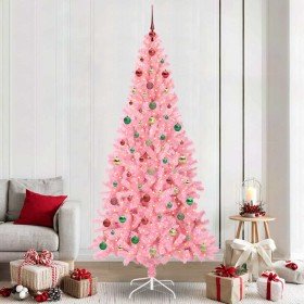Árbol de Navidad con 300 LED con soporte Rosa 240 cm PVC en Arboles de navidad | Comprar online en Foro24