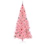 Árbol de Navidad con 300 LED con soporte Rosa 240 cm PVC