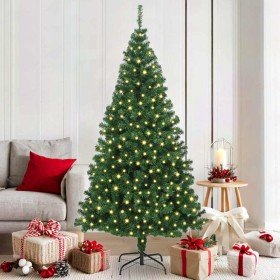 Árbol de Navidad artificial Verde 180 cm PVC y Acero y Plástico en Arboles de navidad | Comprar online en Foro24