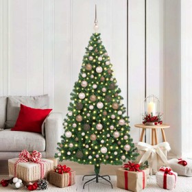 Árbol de Navidad artificial Verde 180 cm PVC y Acero y Plástico