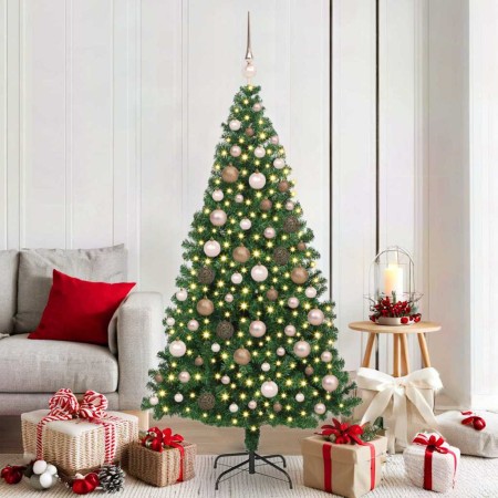 Árbol de Navidad artificial Verde 180 cm PVC y Acero y Plástico