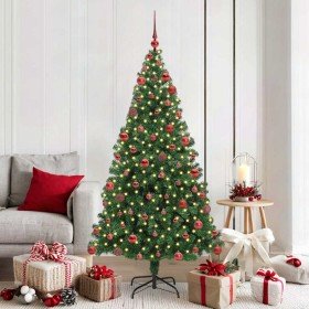 Árbol de Navidad artificial Verde 180 cm PVC y Acero y Plástico en Arboles de navidad | Comprar online en Foro24