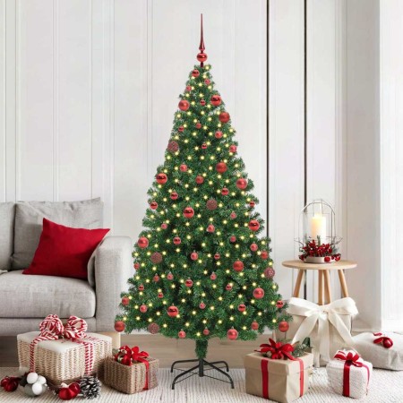 Árbol de Navidad artificial Verde 180 cm PVC y Acero y Plástico