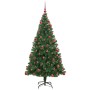 Árbol de Navidad artificial Verde 180 cm PVC y Acero y Plástico