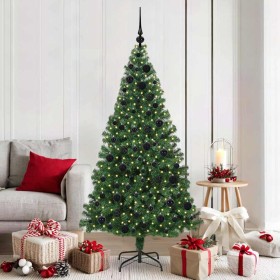 Árbol de Navidad artificial Verde 180 cm PVC y Acero y Plástico