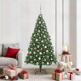 Árbol de Navidad artificial Verde 180 cm PVC y Acero y Plástico