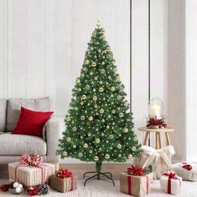 Árbol de Navidad artificial Verde 180 cm PVC y Acero y Plástico