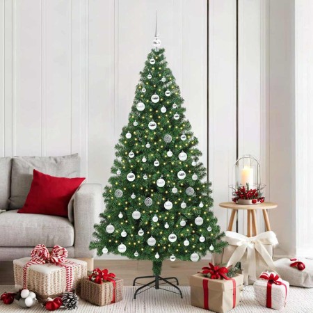 Árbol de Navidad artificial Verde 180 cm PVC y Acero y Plástico