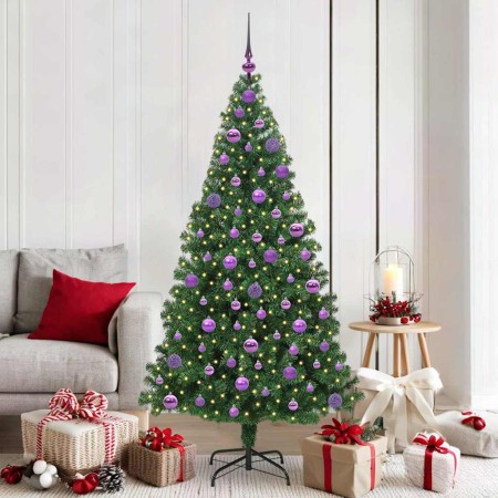 Árbol de Navidad artificial Verde 180 cm PVC y Acero y Plástico