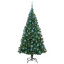 Árbol de Navidad artificial Verde 180 cm PVC y Acero y Plástico
