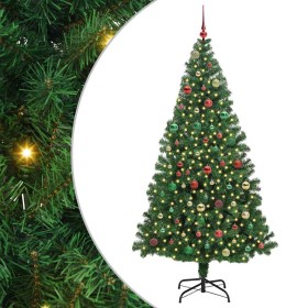 Árbol de Navidad artificial Verde 180 cm PVC y Acero y Plástico