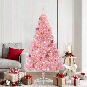 Árbol de Navidad Artificial Preiluminado Rosa 180 cm PVC en Arboles de navidad | Comprar online en Foro24