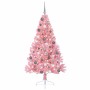 Árbol de Navidad Artificial Preiluminado Rosa 180 cm PVC