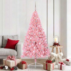 Árbol de Navidad Artificial Preiluminado Rosa 180 cm PVC en Arboles de navidad | Comprar online en Foro24