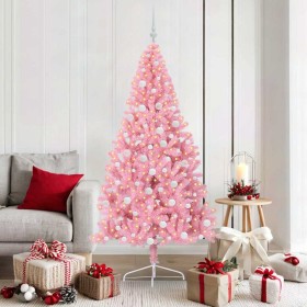 Árbol de Navidad Artificial Preiluminado Rosa 180 cm PVC