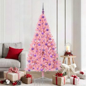 Árbol de Navidad Artificial Preiluminado Rosa 180 cm PVC