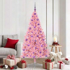 Árbol de Navidad Artificial Preiluminado Rosa 180 cm PVC en Arboles de navidad | Comprar online en Foro24