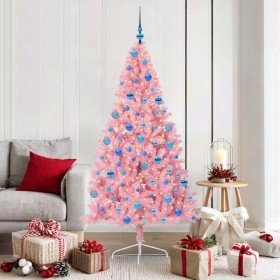 Árbol de Navidad Artificial Preiluminado Rosa 180 cm PVC en Arboles de navidad | Comprar online en Foro24