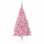 Árbol de Navidad Artificial Preiluminado Rosa 180 cm PVC
