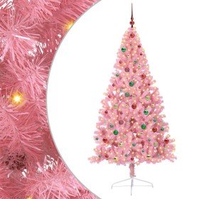 Árbol de Navidad Artificial Preiluminado Rosa 180 cm PVC en Arboles de navidad | Comprar online en Foro24
