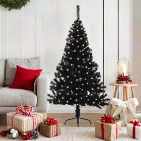 Árbol de Navidad Artificial Preiluminado Negro 150 cm PVC en Arboles de navidad | Comprar online en Foro24