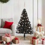 Árbol de Navidad Artificial Preiluminado Negro 150 cm PVC