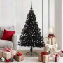 Árbol de Navidad Artificial Preiluminado Negro 150 cm PVC