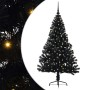 Árbol de Navidad Artificial Preiluminado Negro 150 cm PVC