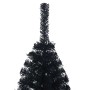 Árbol de Navidad Artificial Preiluminado Negro 150 cm PVC