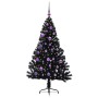 Árbol de Navidad Artificial Preiluminado Negro 150 cm PVC en Arboles de navidad | Comprar online en Foro24