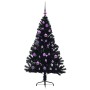 Árbol de Navidad Artificial Preiluminado Negro 150 cm PVC en Arboles de navidad | Comprar online en Foro24