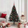 Árbol de Navidad Artificial Preiluminado Negro 150 cm PVC