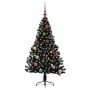 Árbol de Navidad Artificial Preiluminado Negro 150 cm PVC