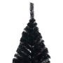Árbol de Navidad Artificial Preiluminado Negro 210 cm PVC