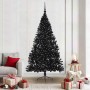 Árbol de Navidad Artificial Preiluminado Negro 210 cm PVC