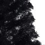 Árbol de Navidad Artificial Preiluminado Negro 210 cm PVC