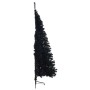 Árbol de Navidad Artificial Preiluminado Negro 210 cm PVC
