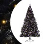 Árbol de Navidad Artificial Preiluminado Negro 210 cm PVC