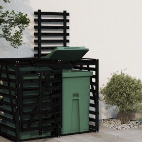 Extensión para cobertizo de cubos de basura madera pino negro