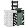Extension for black pine wood trash bin shed by vidaXL, Waste container supports - Ref: Foro24-825111, Price: 95,97 €, Discou...