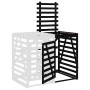 Extension for black pine wood trash bin shed by vidaXL, Waste container supports - Ref: Foro24-825111, Price: 97,01 €, Discou...