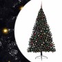 Árbol de Navidad Artificial Preiluminado Negro 210 cm PVC