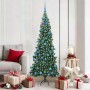 Árbol de Navidad Artificial de Esquina Verde 180 cm PVC y Metal