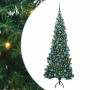 Árbol de Navidad Artificial de Esquina Verde 180 cm PVC y Metal